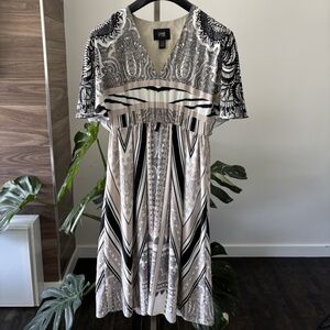 Class by Roberto Cavalli Black Beige White Dress Women's Sz 6 us Authentic❤️